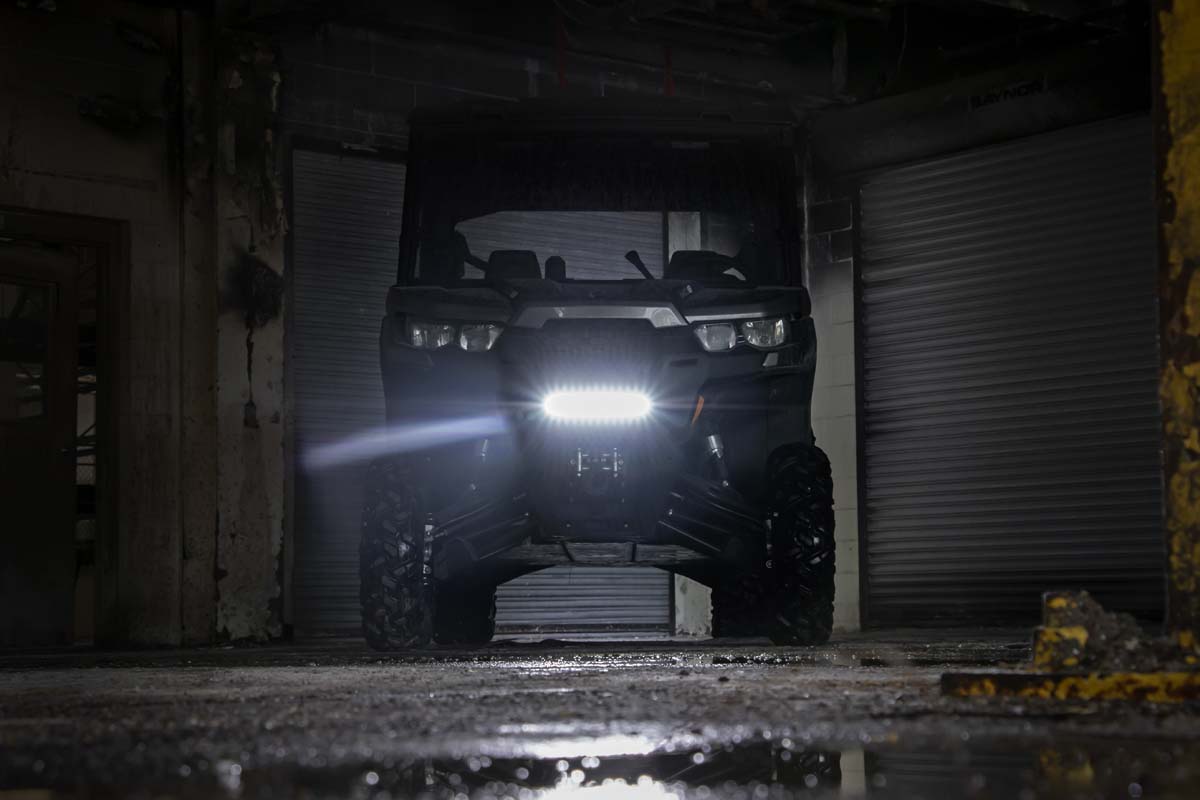 Can-Am Defender DPS HD10 LED Light - Bumper Mount - Rough Country - 12